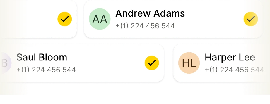 Add multiple contacts to your messages