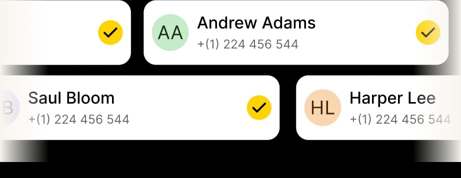 Add multiple contacts to your messages