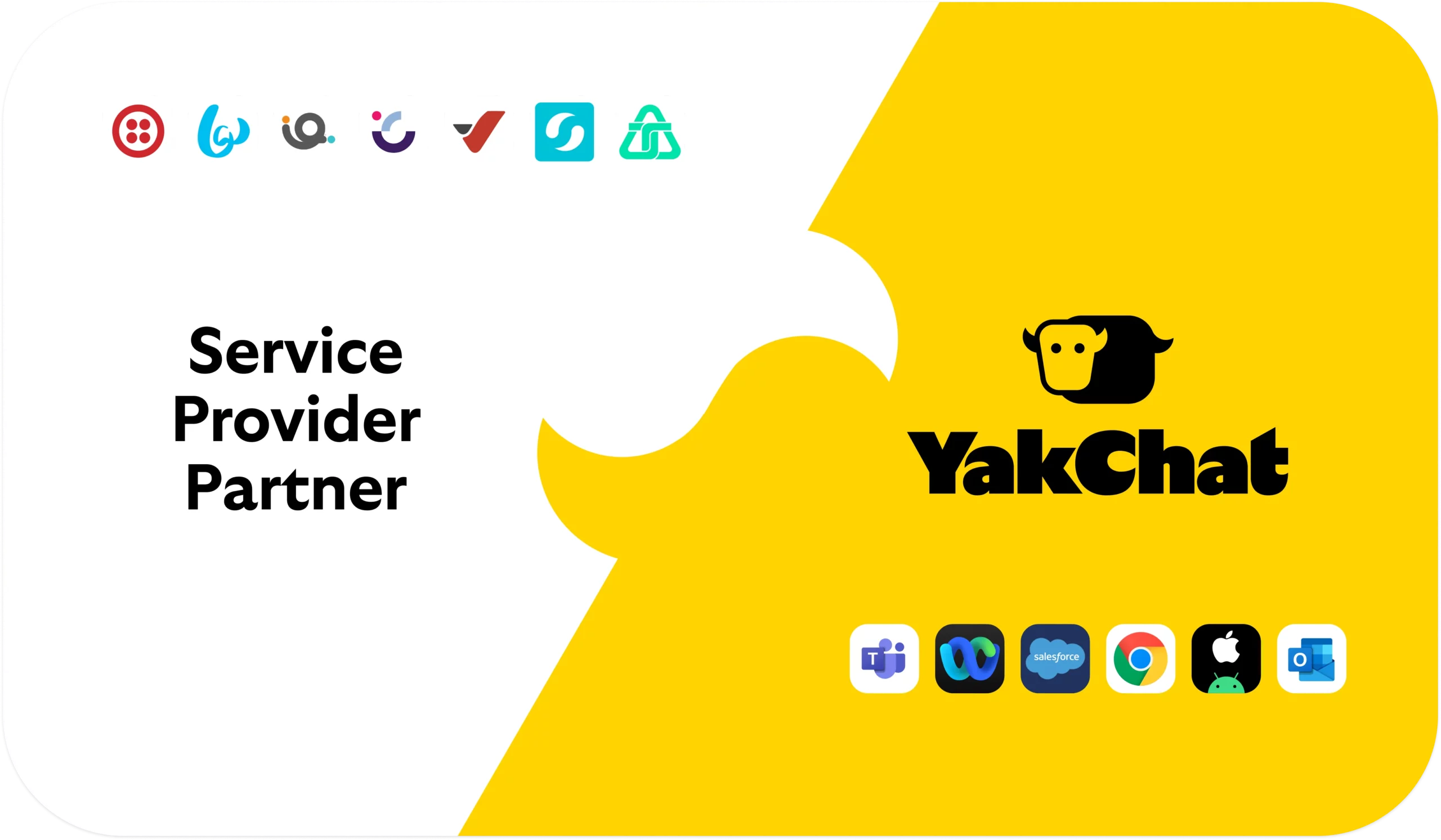 Partnership diagram showing values of a YakChat and Service Provider Partner partnership