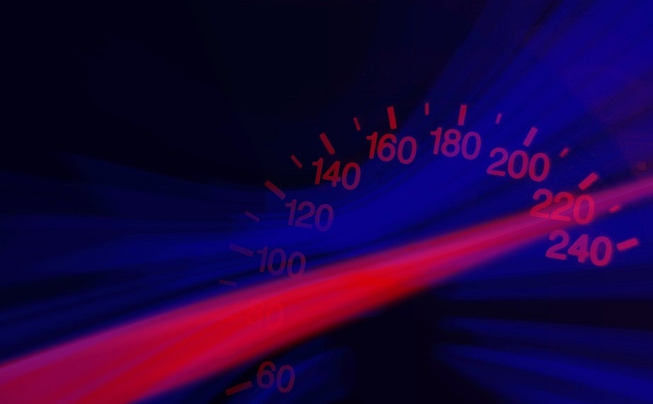 A picture of a speedometer